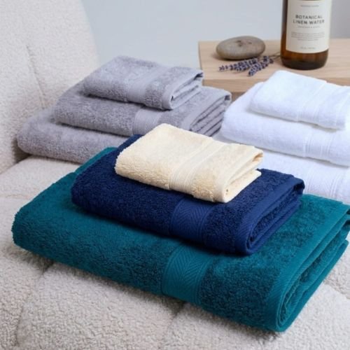 Serviette de Bain en Coton Gris perle – Image 7