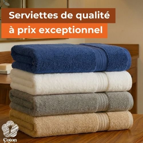 Serviette de Bain en Coton Gris perle – Image 9
